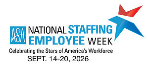 National Staffing Employee Week 2026 to Take Place Sept. 14-20