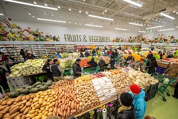 Produce Section of T&T Supermarket