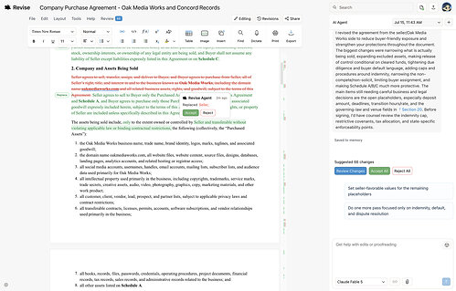 Revise is a new word processor designed for AI editing with tracked changes