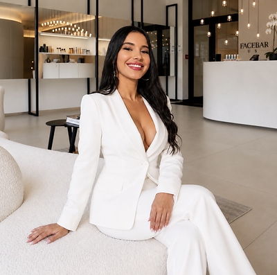 Mayra Veronica, founder of FaceBar US, at the company’s flagship luxury skincare studio in Westlake Village, California