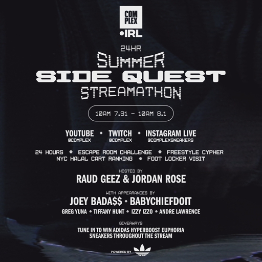 COMPLEX AND ADIDAS PULL OFF FIRST-EVER 24-HOUR LIVE-STREAM TAKEOVER TO LAUNCH THE NEW HYPERBOOST EUPHORIA