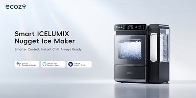 ecozy Mistalo Max Smart Nugget Ice Maker with IceLumix Panel
