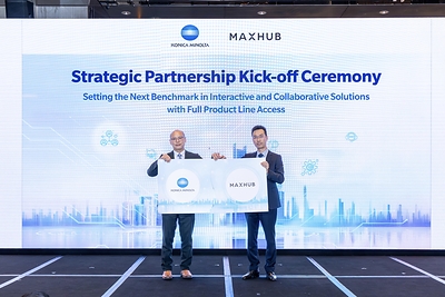 A major focus of the event was the partnership kick-off ceremony between MAXHUB and Konica Minolta. A major focus of the event was the partnership kick-off ceremony between MAXHUB and Konica Minolta.