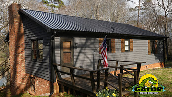 Finished installation of Gator Black Metal Roofing on the winner's NC home.