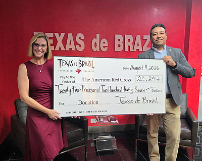 Texas de Brazil & Customers Donate More Than $25,000 to the American Red Cross