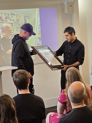 Philip Wollen Awards Allied Scholars for Animal Protection Founder Dr. Faraz Harsini the Winsome Constance Kindness Gold Medal