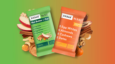 NEW RXBAR Nut Butter & Oat Apple Pie and returning fan favorite RXBAR Pumpkin Spice 12g Protein Bar
