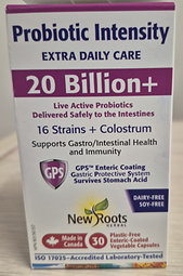 Avis public - Un lot de produits « Intensité Probiotique » de la marque New Roots Herbal fait l'objet d'un rappel en raison d'une mention indiquant à tort que le produit est « sans produits laitiers »