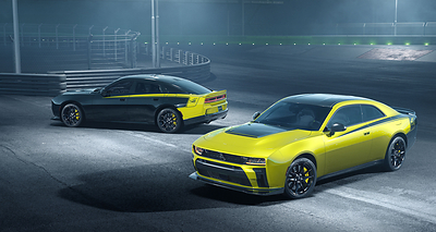 The new 2027 Dodge Charger Super Bee Launch Edition is a 600-horsepower evolution of the SIXPACK-powered Charger that creates the quickest, fastest and most powerful SIXPACK Charger — and the most powerful Dodge Super Bee — ever, shown in new Sucker Punch exterior color (front) and Diamond Black (rear). The new 2027 Dodge Charger Super Bee Launch Edition is a 600-horsepower evolution of the SIXPACK-powered Charger that creates the quickest, fastest and most powerful SIXPACK Charger — and the most powerful Dodge Super Bee — ever, shown in new Sucker Punch exterior color (front) and Diamond Black (rear).