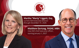 American Society of Hematology Names Matthew Gertzog Chief Executive Officer; Martha Liggett to Retire After Three Decades of Leadership
