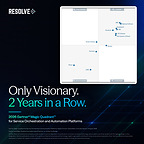 Resolve named a Visionary in the 20206 Gartner® Magic Quadrant™ for Service Orchestration and Automation Platforms
