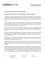 LUNDIN GOLD REPORTS SECOND QUARTER 2026 RESULTS