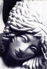 The Art of Guillermo Esparza. Archangel Michael Sculpture and Shrine, detail. St. Peter and St. Paul Byzantine Catholic Church. Somerset, New Jersey. All Rights Reserved.