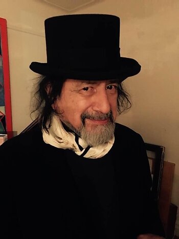 The Artist Guillermo Esparza photographed by his wife Maria Andriasova at his New York City Art Studio. All Rights Reserved.