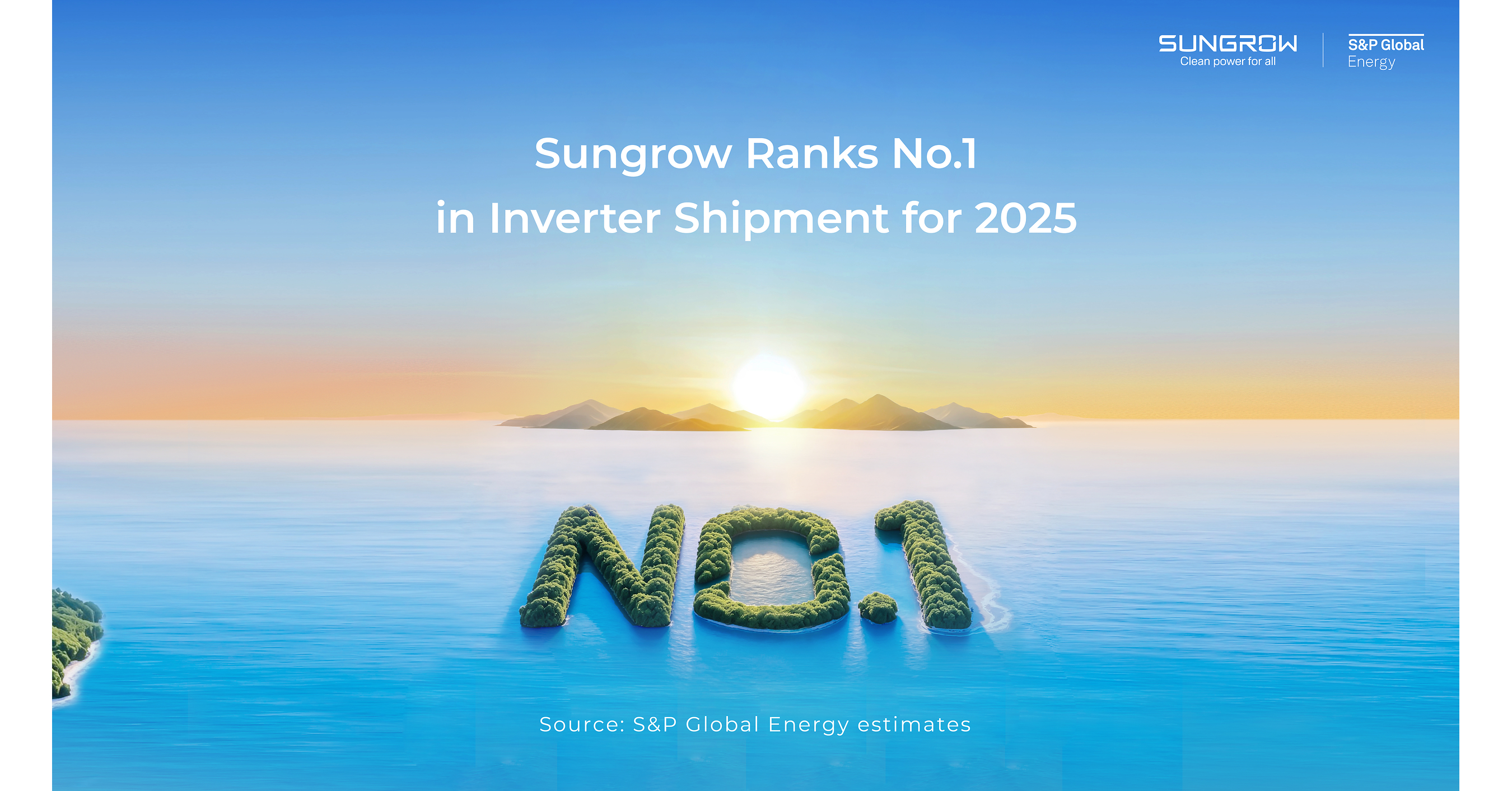Sungrow Retains No.1 Position in 2025 S&P Global PV Inverter Shipments Rankings