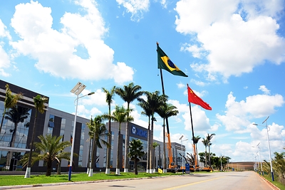 Unidade de fabricação da XCMG Brasil em Pouso Alegre, Minas Gerais.