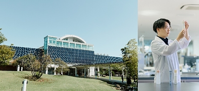 Left: Saishunkan Pharmaceutical’s head office in Kumamoto, Kyushu, which handles everything from product development and customer service to shipping Right: Products are developed using carefully selected natural ingredients at the head office’s research facility Left: Saishunkan Pharmaceutical’s head office in Kumamoto, Kyushu, which handles everything from product development and customer service to shipping Right: Products are developed using carefully selected natural ingredients at the head office’s research facility