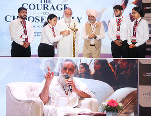 Mahamandleshwar Gita Manishi Swami Shri Gyananand Ji Maharaj Enlightens Chandigarh University Students with Timeless Teachings of Bhagavad Gita