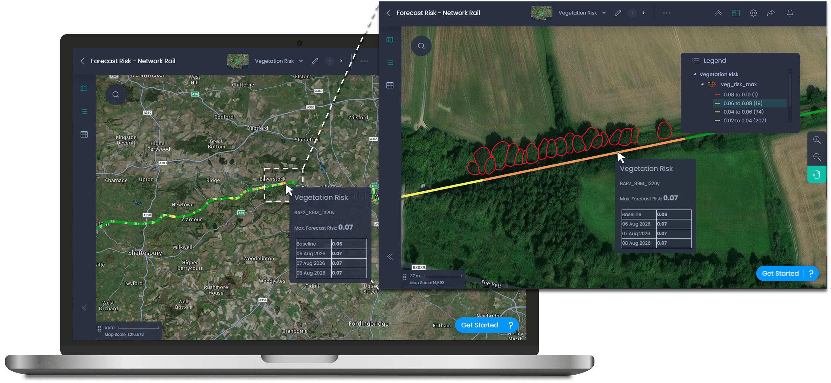 Network Rail et CATALYST achèvent un projet pilote exploratoire portant sur l'analyse des risques liés aux informations satellitaires sur la ligne du Wessex