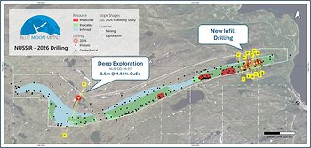 Fig 1. Infill and Deep Exploration Drilling Location Map with the Measured, Indicated and Inferred Resources (2026 Feasibility) Fig 1. Infill and Deep Exploration Drilling Location Map with the Measured, Indicated and Inferred Resources (2026 Feasibility)