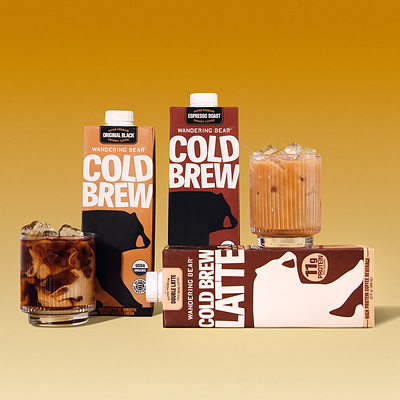 Wandering Bear's multi-serve cartons allow customers to take the coffee shop to their fridge. 