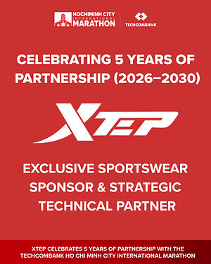 XTEP hợp tác với Giải Marathon Quốc tế Thành phố Hồ Chí Minh Techcombank trong khuôn khổ liên minh chiến lược 5 năm nhằm phát triển cộng đồng chạy bộ Việt Nam