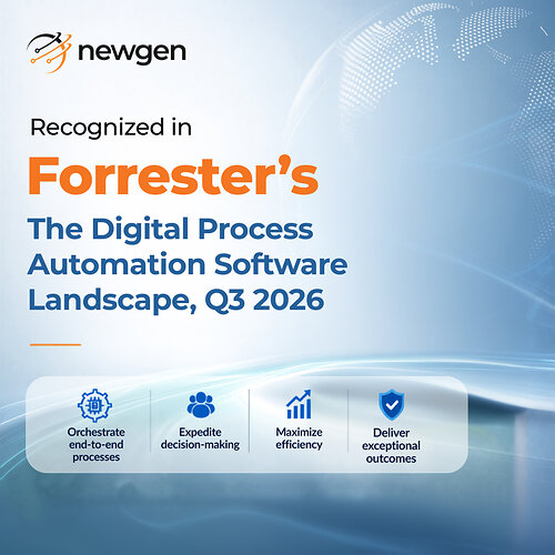 Newgen Software Recognized in The Digital Process Automation Software Landscape, Q3 2026 Newgen Software Recognized in The Digital Process Automation Software Landscape, Q3 2026