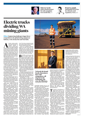 XCMG's Electric Mining Push Featured in The Australian Financial Review XCMG's Electric Mining Push Featured in The Australian Financial Review