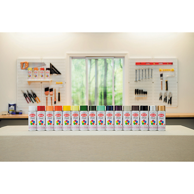 Krylon® Classic returns with its iconic 5-Ball design, vintage-inspired labeling and retro color palette. The lacquer-based spray paint is available in 16 colors across gloss, satin and metallic finishes.