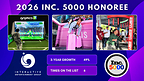 Interactive Entertainment Group celebrates its sixth appearance on the 2026 Inc. 5000, ranking No. 4,284 after achieving 49.37% three-year revenue growth.