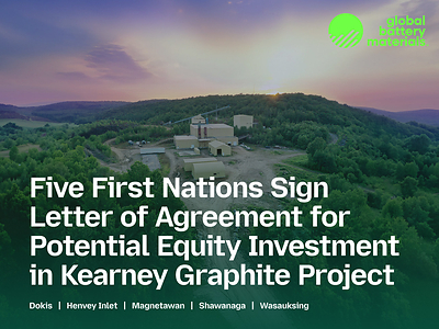 Five First Nations and Global Battery Materials Sign Letter of Agreement for Potential Equity Investment in Kearney Graphite Project