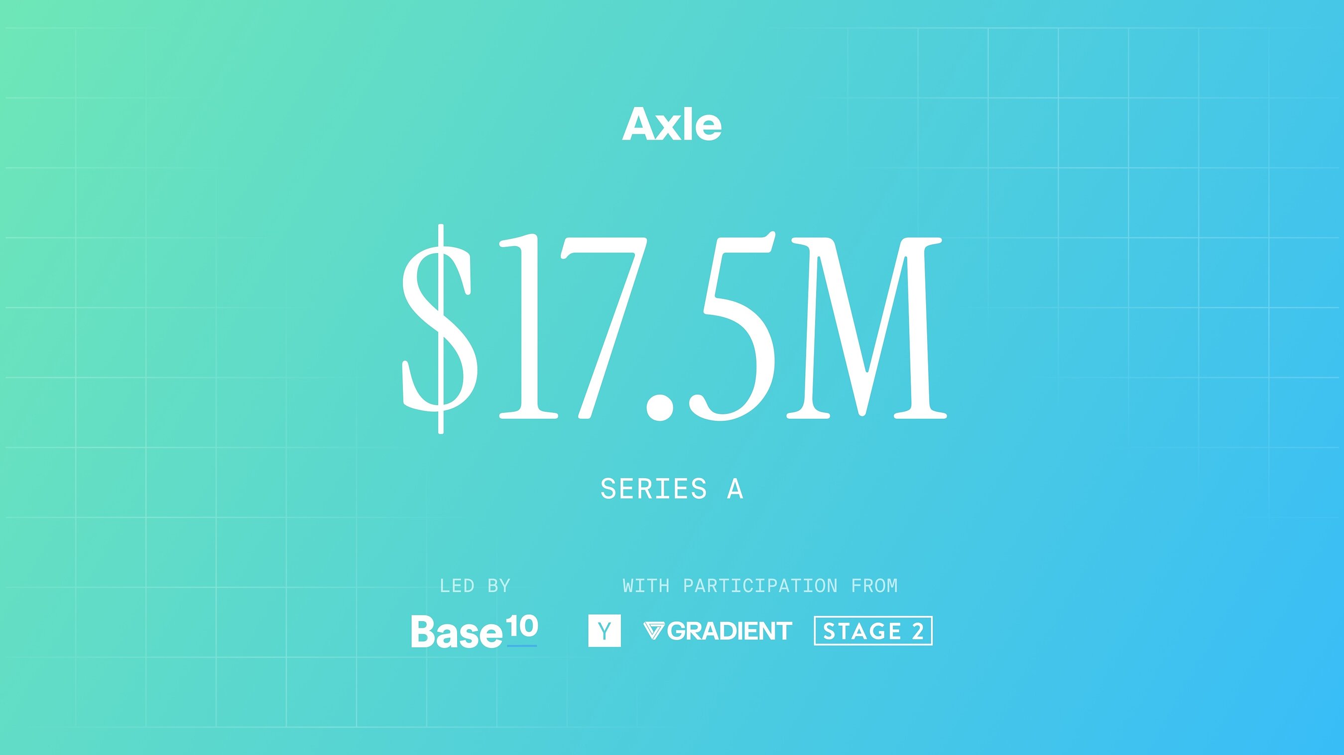 Axle funding announcement
