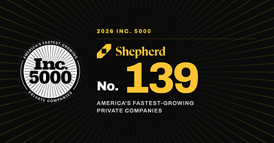 Shepherd Ranks No. 139 on 2026 Inc. 5000 With 2,234% Three-Year Growth