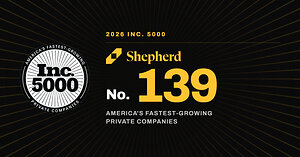 Shepherd Ranks No. 139 on 2026 Inc. 5000 With 2,234% Three-Year Growth