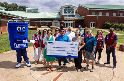 Third Creek Elementary in Statesville, North Carolina will team up with Lowe's to build an accessible playground and outdoor learning center.