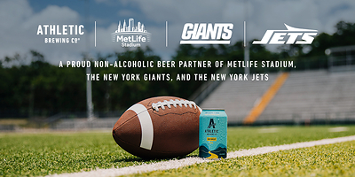 Athletic Brewing Brings Award-Winning Non-Alcoholic Beer to MetLife Stadium