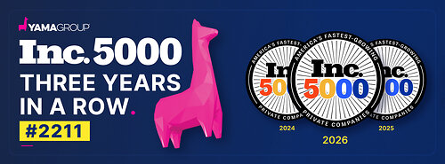 YAMA Group celebrates its third consecutive appearance on the Inc. 5000, ranking No. 2,211 on the 2026 list of America’s fastest-growing private companies.