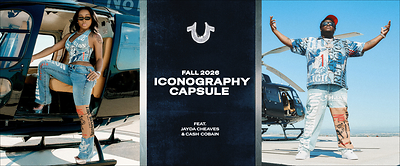 True Religion Fall 2026 Iconography Capsule featuring Cash Cobain and Jayda Cheaves