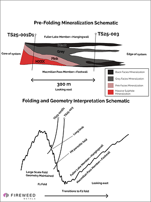 Figure 2 Highly Schematic Geological Interpretations of Tom South