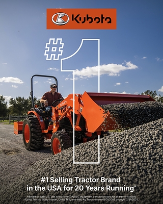Kubota Announces It Is the #1-Selling Tractor Brand in the USA for 20 Years Running