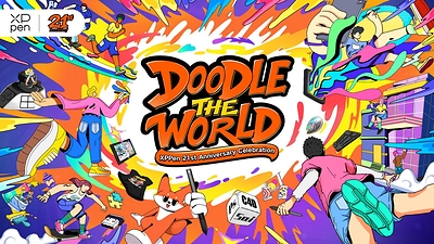 XPPen celebra su 21.º aniversario con el lema DOODLE THE WORLD, llevando la creatividad más allá de las fronteras