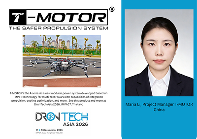 Industrial UAV Motor Solutions Provider T-MOTOR Joins DronTech Asia 11-13 November 2026, Thailand