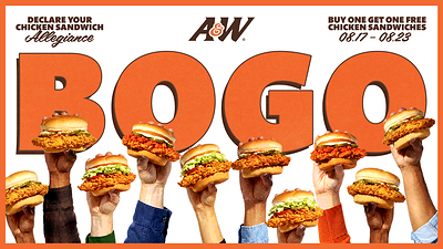 A&W Restaurants invites fans to declare their chicken sandwich allegiance with a buy one, get one free offer on its new Crispy Chicken Sandwiches from August 17-23 at participating locations. A&W's first-ever chicken sandwich lineup is ready to enter the conversation.