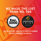 The Undefeated Tribe, a Crunch Fitness Franchise, Named No. 746 on the Inc. 5000 List of Fastest Growing Private Companies