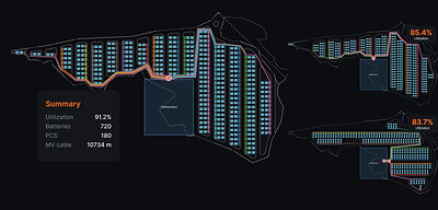 RE STACK allows users to compare and select equipment such as battery containers, PCS or inverter units, transformers, auxiliary equipment, spacing rules, among other vendor-specific requirements.