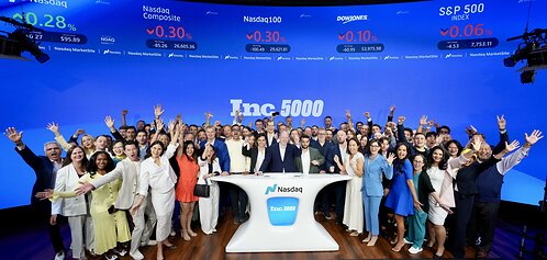 Inc. 5000 CEOs ring Nasdaq opening bell in NYC Inc. 5000 CEOs ring Nasdaq opening bell in NYC