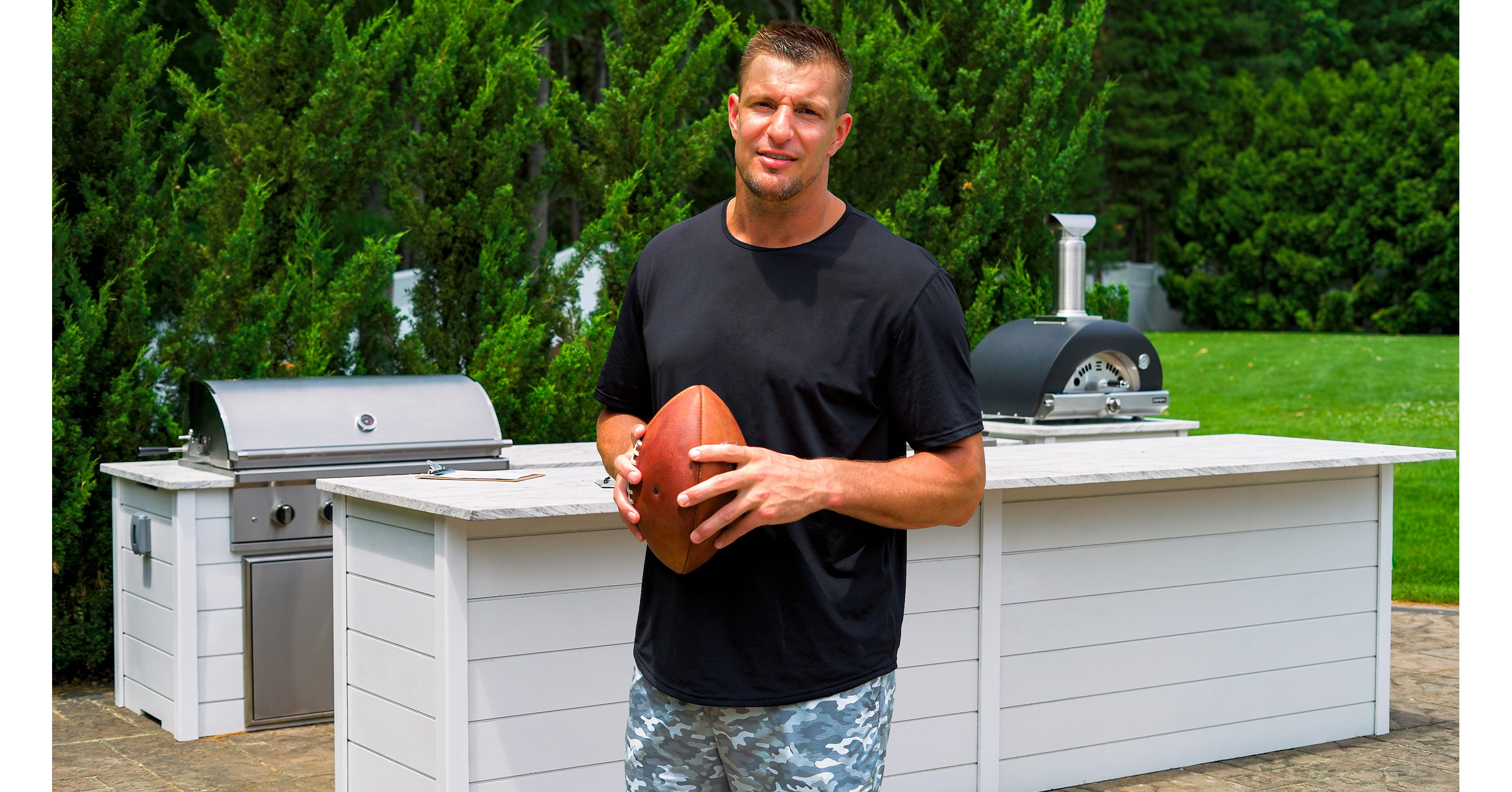 Rob Gronkowski Completes Backyard Transformation with Custom RTA Outdoor Kitchen