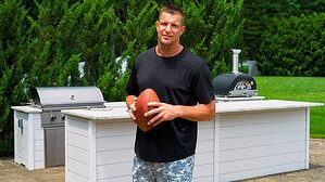 Rob Gronkowski Completes Backyard Transformation with Custom RTA Outdoor Kitchen