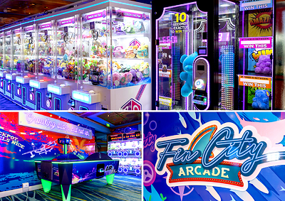 Fin City Arcade on the Margaritaville at Sea Islander cruise ship.