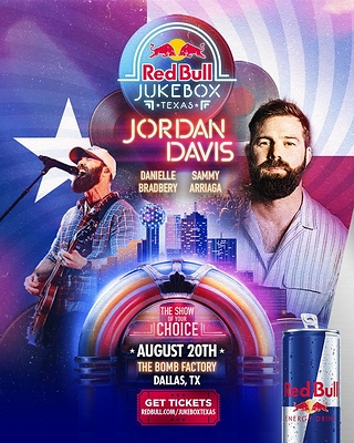 Jordan Davis to Headline Red Bull Jukebox Texas, Bringing Fan-Powered Country Music Experience to Dallas on August 20